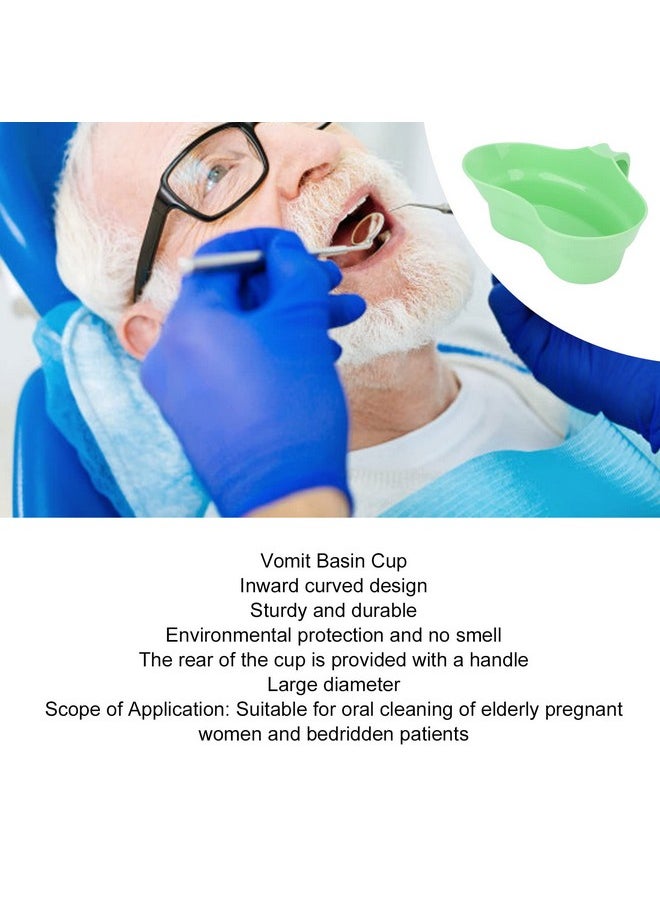 Emesis Basin Bed Mouthwash Cup Elderly Vomit Basin Recycling Oral Care Grip Handle Spit Pan Mouthwash Basin Plastic Emesis Tub With Bowl Bedridden Patient Vomit Bucket Emesis Basin For Toothbrushing