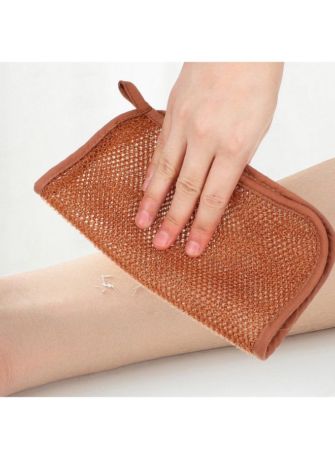 Exfoliating Face Washcloth 8Pcs Body Scrubber Hanging Bath Cloth African Net Sponge Shower Loofah Skin Wash Towel Facial Makeup Remover For Back Knee Joint