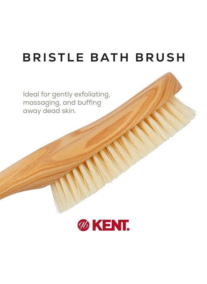 Fd10 Ashwood Back Scrubber For Shower Bath Brush And Body Scrubber Exfoliator - Boar Bristle Shower Brush For Body For Men And Women - Kent Brush Back Scrubbers For Use In Shower Made In England
