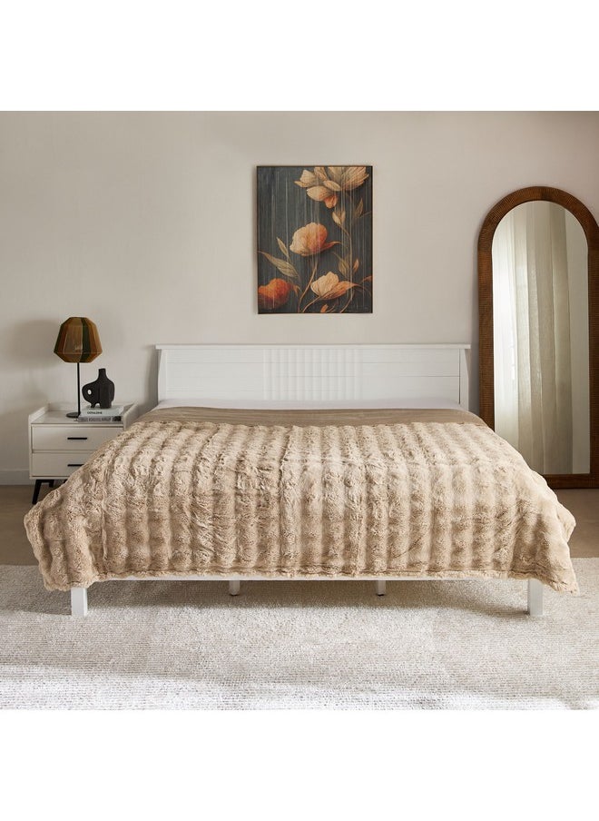 Ness Bubble Rabbit Fur Double Layer King Blanket 240 x 220 cm