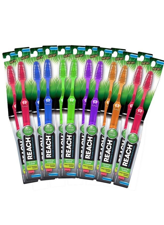 Toothbrush Crystal Clean Soft #10 Assorted Colors, 12 Count (Pack Of 1)-