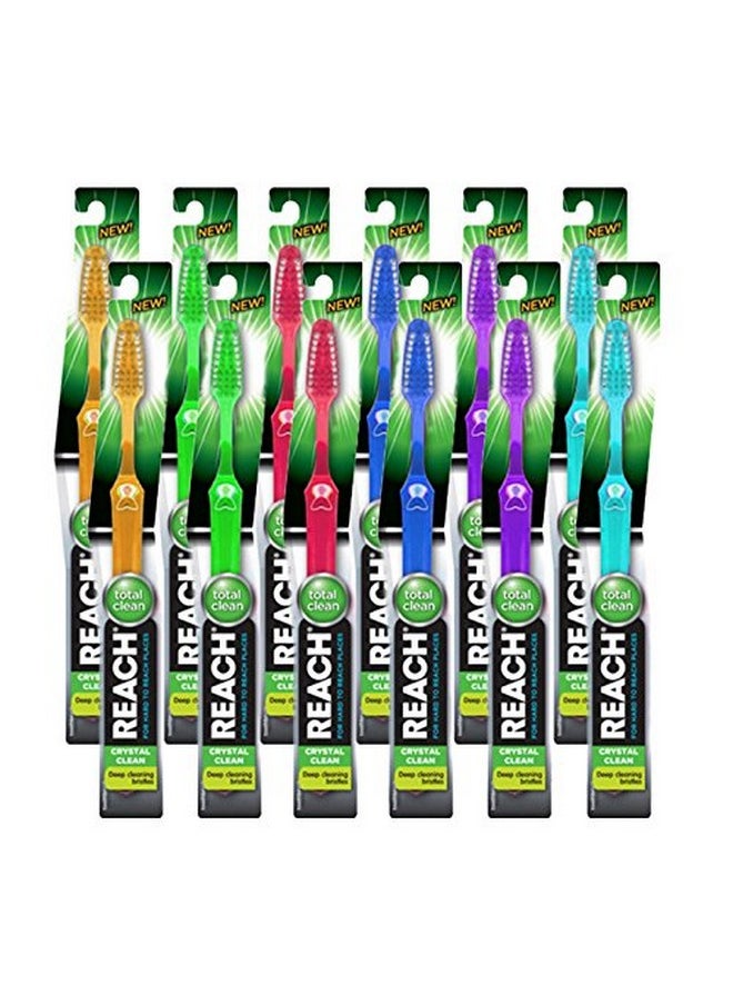 Toothbrush Crystal Clean Soft #10 Assorted Colors, 12 Count (Pack Of 1)-