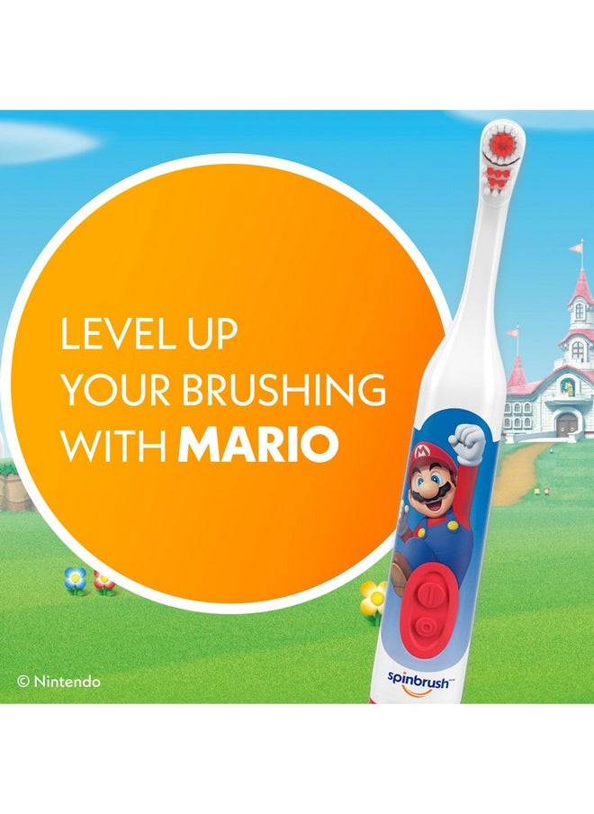 Super Mario Kid’S Electric Battery Toothbrush, Soft, 1 Ct, Character May Vary