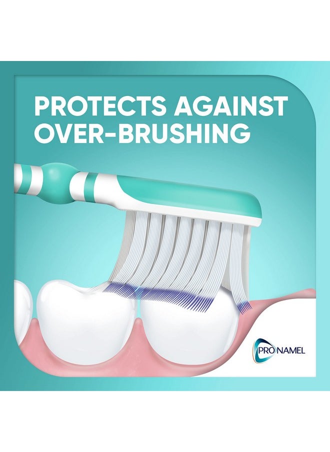 Medium Toothbrush, Provides Tooth Enamel Protection And Cleans Better With Less Pressure - 4 Count