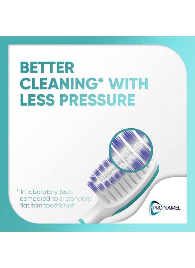 Medium Toothbrush, Provides Tooth Enamel Protection And Cleans Better With Less Pressure - 4 Count