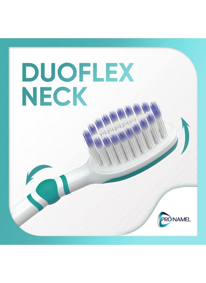Medium Toothbrush, Provides Tooth Enamel Protection And Cleans Better With Less Pressure - 4 Count