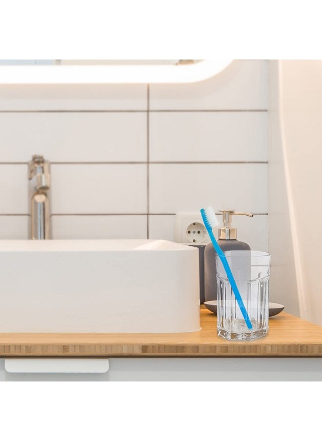 Blue Handle Toothbrushes Individually Wrapped, Disposable Toothbrush Bulk For Hotel, Airb&B And Homeless Care (50 Pack)