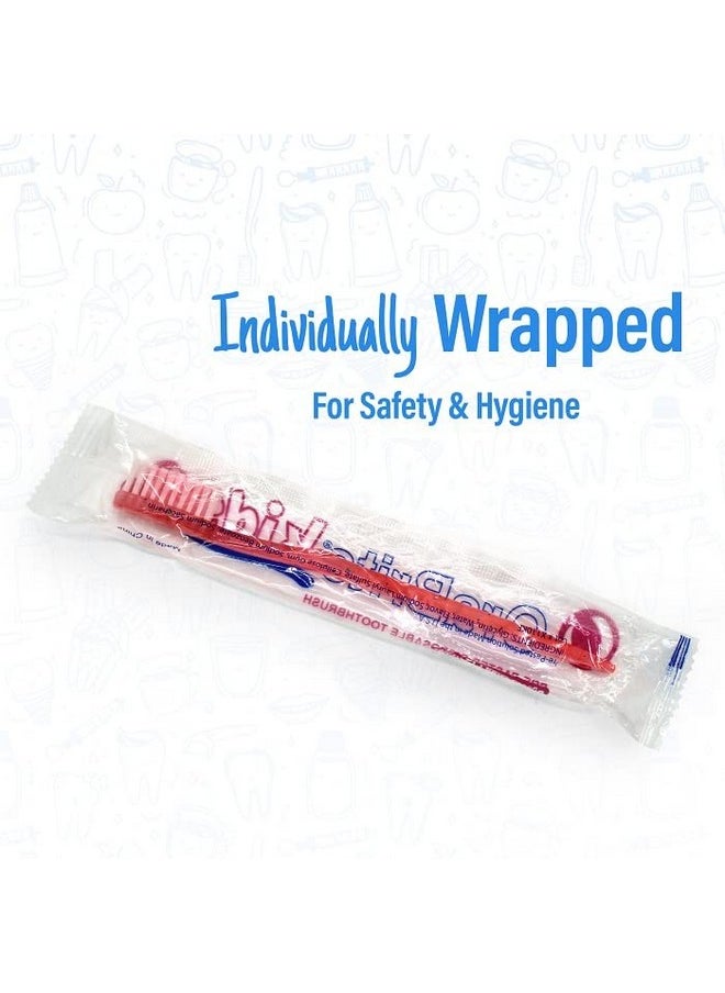 Mega Pack Kids Disposable Toothbrushes With Paste | Children'S Bubblegum Pre-Pasted & Individually Wrapped Toothbrush Bundle | Perfect For School, Camp, Summer Vacation, (36 Pack)