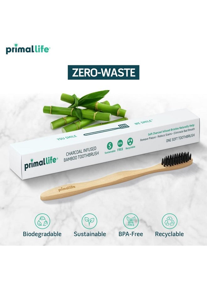 - Charcoal Toothbrush, Made With Charcoal & Bamboo, Biodegradable, Bpa-Free, Perfect For Kids & Adults, Recyclable, Gently Massages Gums & Teeth, Zero Waste Toothbrush, (1-Pack)