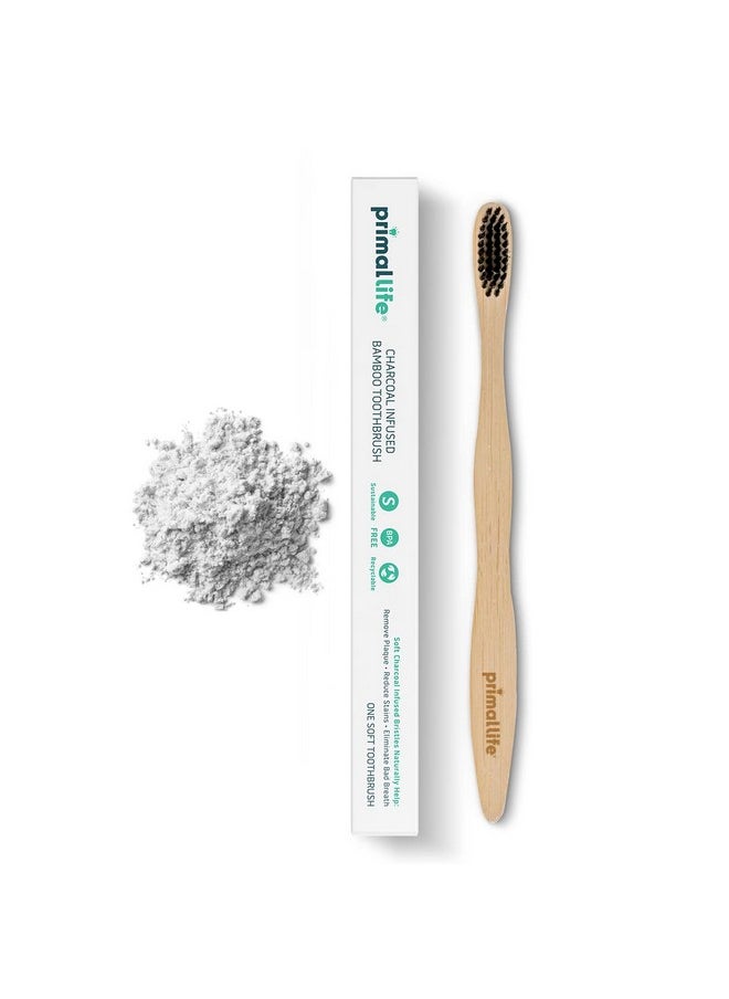 - Charcoal Toothbrush, Made With Charcoal & Bamboo, Biodegradable, Bpa-Free, Perfect For Kids & Adults, Recyclable, Gently Massages Gums & Teeth, Zero Waste Toothbrush, (1-Pack)