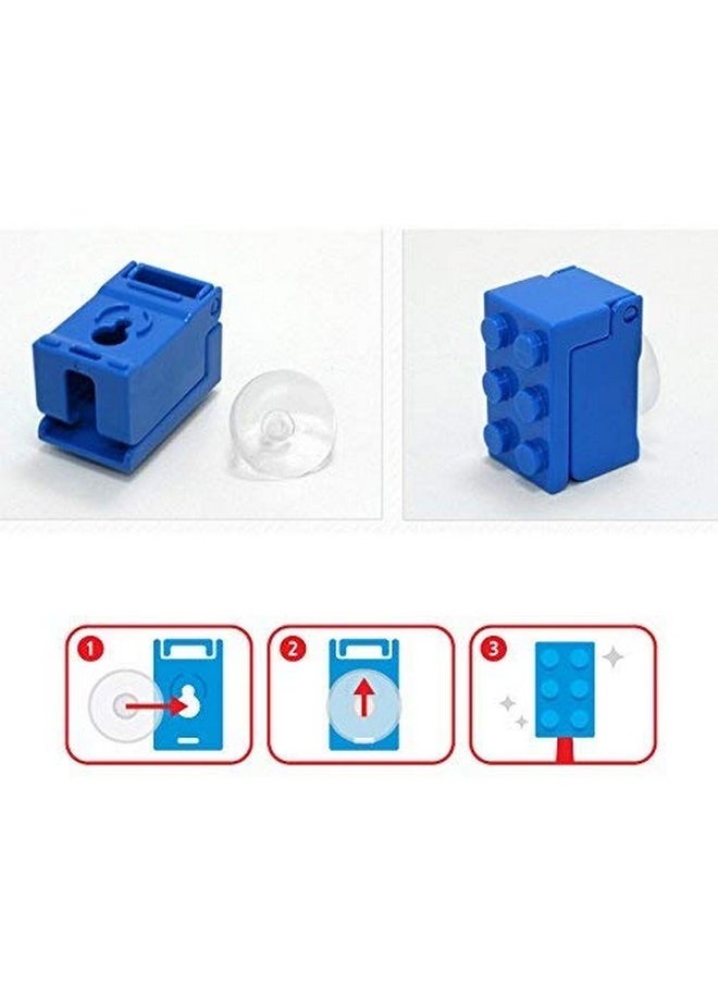 3Pcs Brick Design Toothbrush Case Cover Holder Set For Office, Travel, Home For Kids Children (3Pcs-Blockholders)