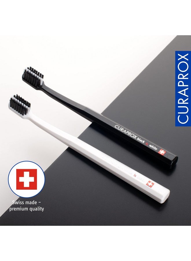 Cs 5460 Toothbrush Set, 2 Toothbrush Holders And Activated Charcoal Toothpaste, Home Kit, Black Is White