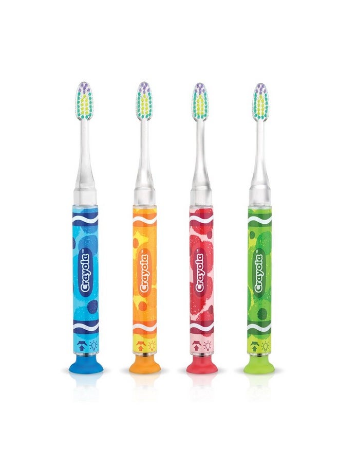 Crayola Timer Light Toothbrush For Kids, Soft Bristles, Suction Cup Base, Children & Toddler Toothbrush 3 Year Old + 1Ct