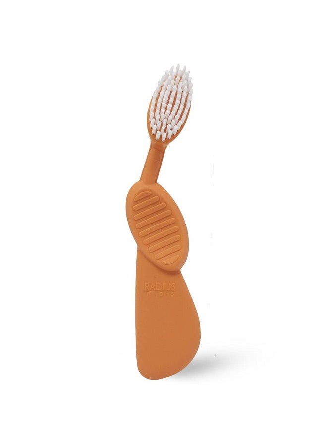 Toothbrush Flex Brush Bpa Free & Ada Accepted Designed To Improve Gum Health & Reduce Gum Issues - Right Hand - Orange White - Pack Of 1