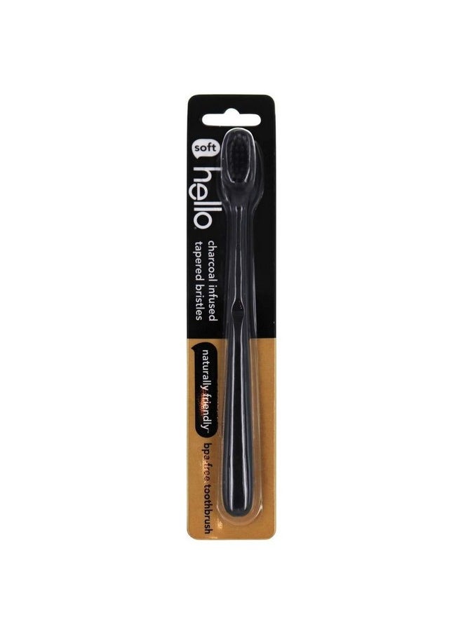 Bpa Free Charcoal Bristle Toothbrush - Soft - 1Ct Black