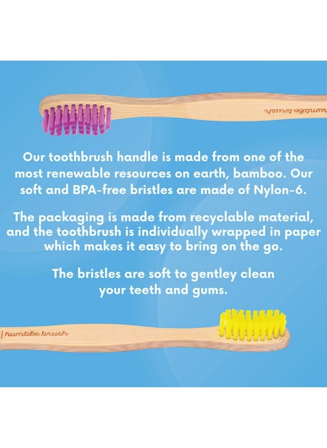 Bamboo Toothbrushes (5Pk) - Toothbrushes For Superior Oral Care, Dental Hygiene, And Gum Care, Bpa Free (Soft Bristles)
