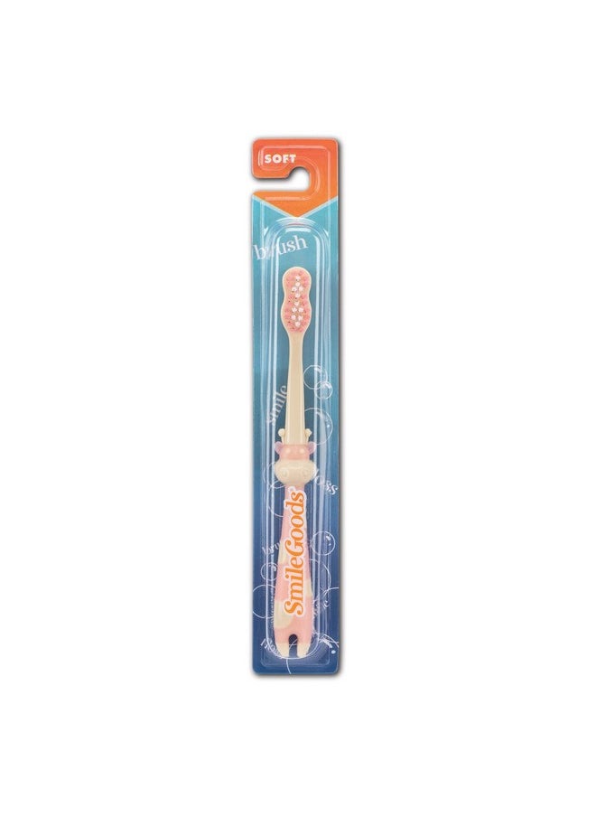 Smilegoods Y294 Child Pastel Giraffe Toothbrush, Soft, Individually Packaged Toothbrushes, Assorted Colors, Bulk Pack Of 72