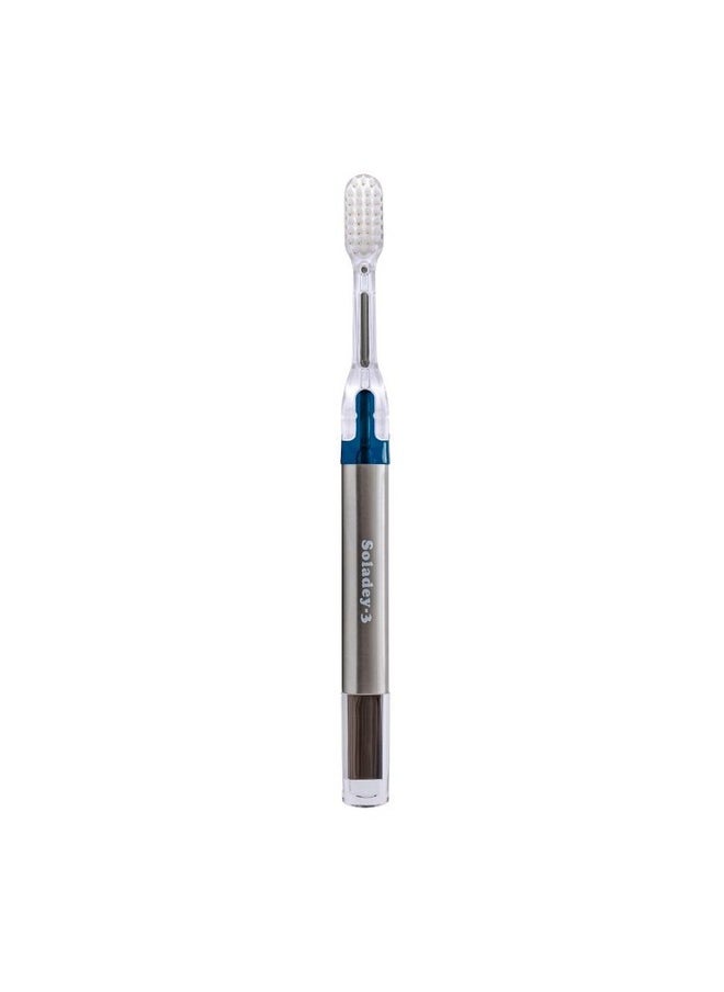 3 Ionic Toothbrush, Solar Panels And Tio2 Semiconductor, 4 Row Ultra Fine Blue, You Can Brush Without Toothpaste