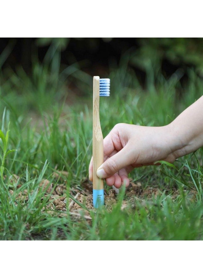 Kids Bamboo Toothbrushes Biodegradable Handle Bpa Free Eco Friendly Children Size, Fsc Certified And Peta Approved, Pack Of 6 (Spiral Soft Nylon Bristles)