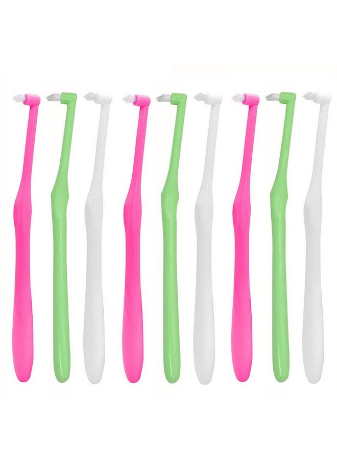 9 Pieces Interspace Toothbrush,End Tuft Orthodontic Toothbrush Tapered Orthodontic Brush For Hard To Reach Areas,Gap Toothbrush For Orthodontic Braces Bridges And Implants