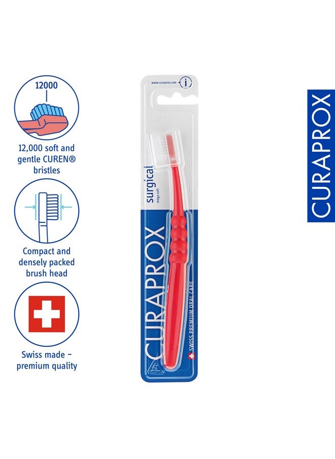 Cs Surgical Mega-Soft Toothbrush, Red