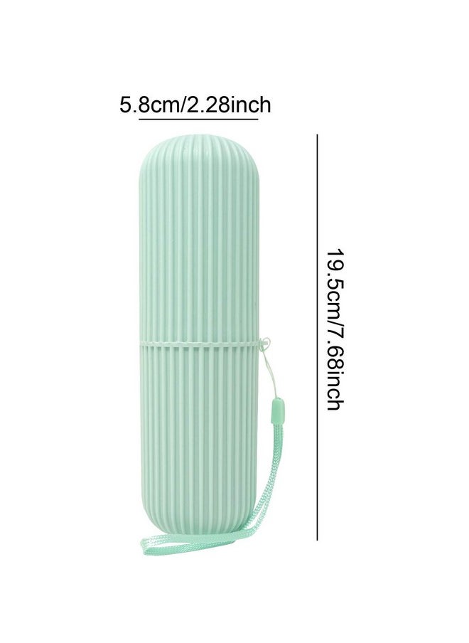 Portable Plastic Toothbrush Toothpaste Cup Case Box Holder Container For Travel (Green)