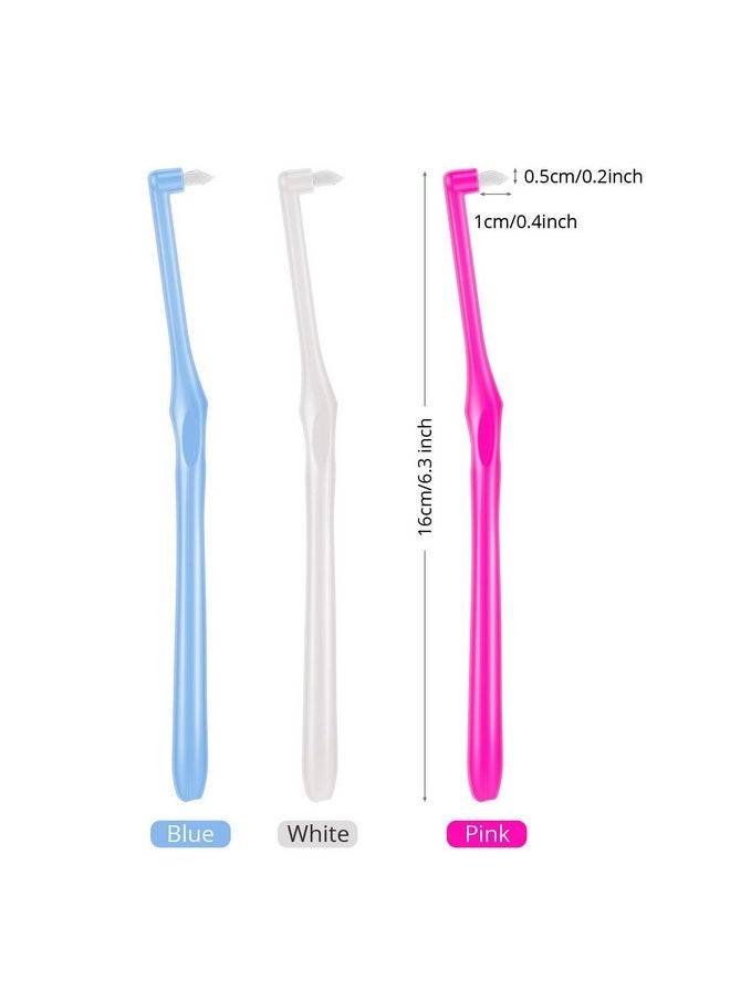 6 Pieces Tuft Toothbrush Tufted End-Tuft Soft Trim Single Compact Interdental For Detail Cleaning Tapered Brush(Tapered Brush)