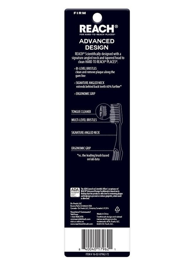 Advanced Design Toothbrushes, Firm, 3 Count - Colors May Vary