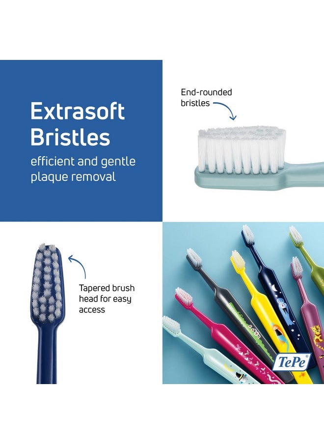 Kids Toothbrush, Extra Soft Kid And Toddler Toothbrush For Ages 3+, 4 Pack
