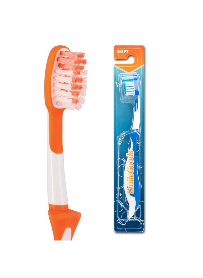 Smilegoods Y261 Child Toothbrush, Soft, W/ Dolphin Grip, Individually Packaged Toothbrushes, Assorted Colors, Bulk Pack Of 72