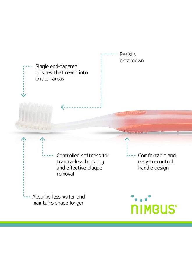 Nimby Kid'S Extra Soft Toothbrushes For Sensitive Teeth And Receding Gums, Periodontist Design Plaque Remover Travel Toothbrush, Individually Wrapped (4 Pack, Colors May Vary)