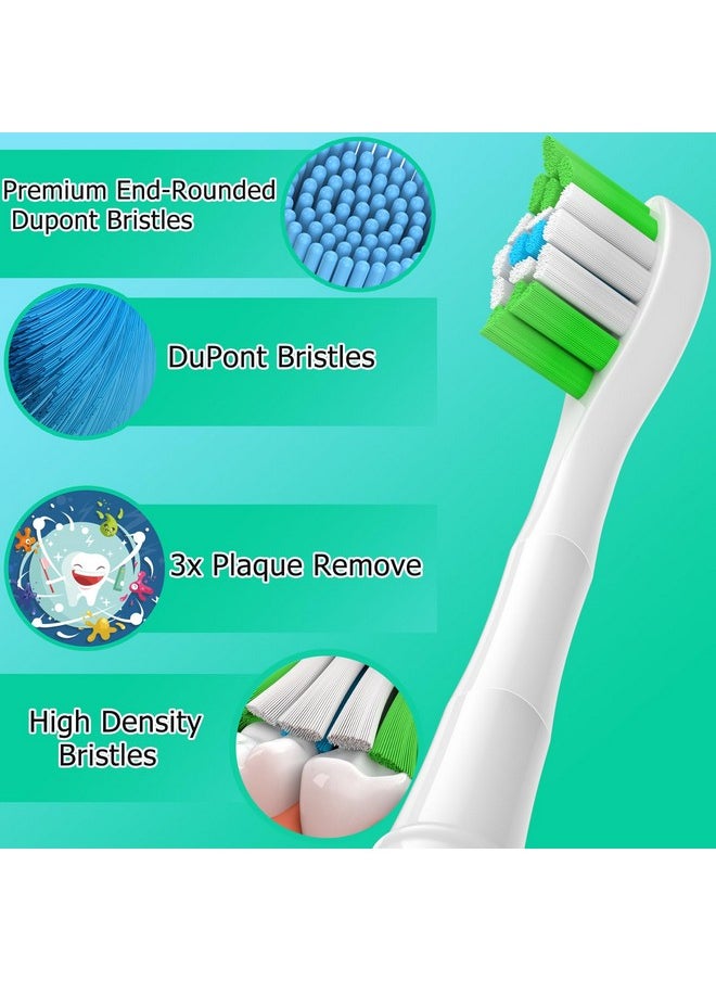 Replacement Heads Compatible With Phillips Sonicare Electric Toothbrush, Toothbrush Replacement Brush Head Fits For Philips Sonicare Protective Expert Daily 4100 1100 5100 6100, 12 Pack, White