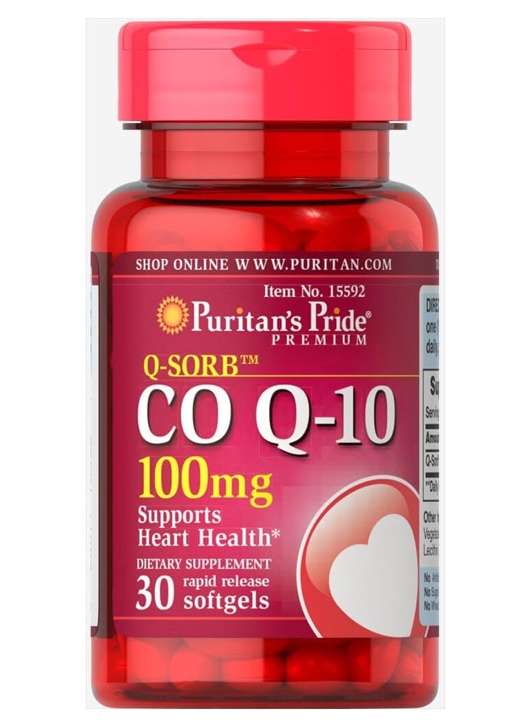 Co Q-10 100mg Support Heart Health 30 Softgels