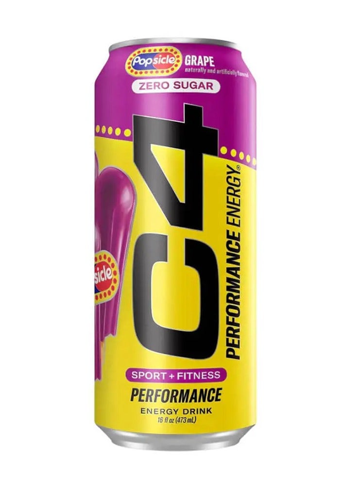 C4 Original Pre-Workout Energy Ready to Drink - Grape Popsicle - 473ml