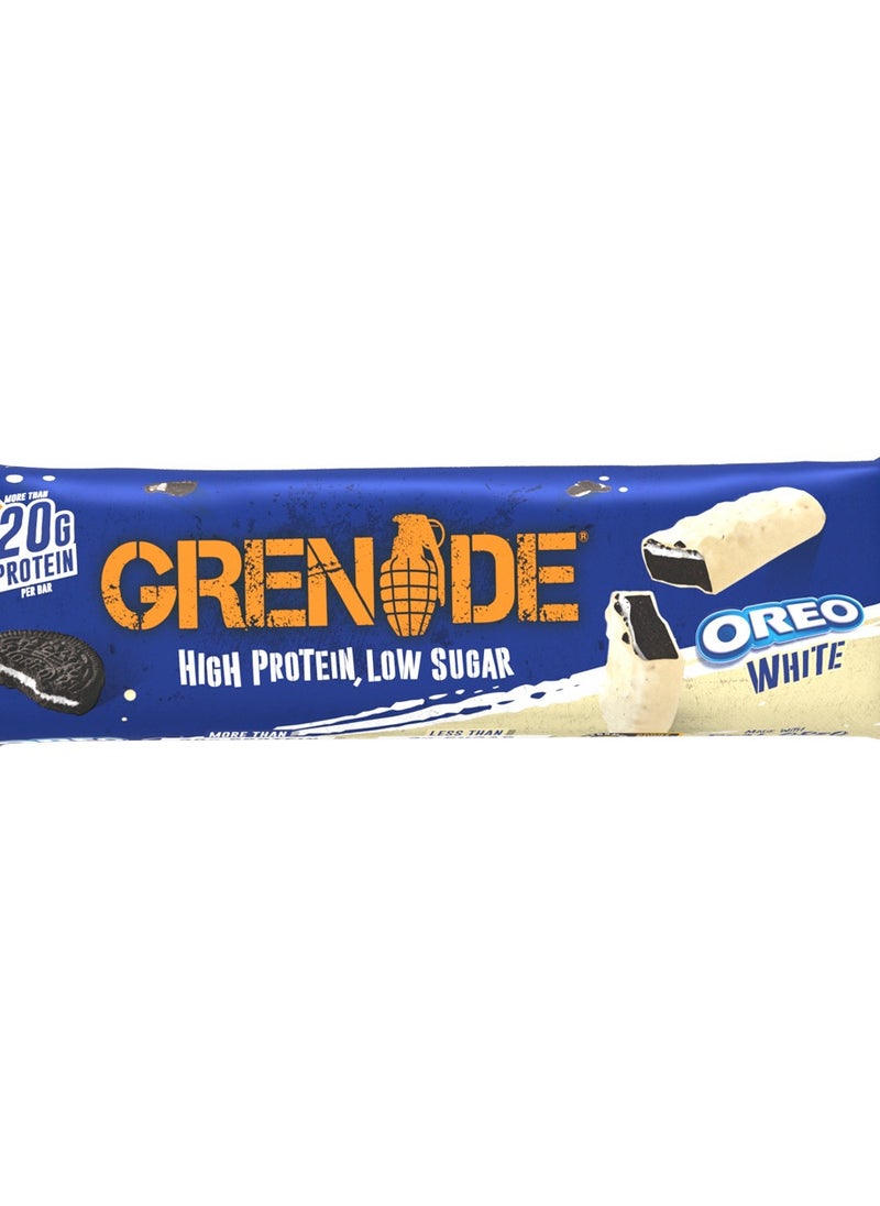 Grenade OREO White Protein Bar - High Protein, Low Sugar, 12 x 60 g