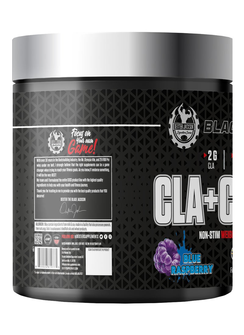 Black Series CLA + Carnitine - Advanced Weight Management Formula for Fat Burning and Metabolism Support (Blue Raspberry, 50 Servings, 300g)