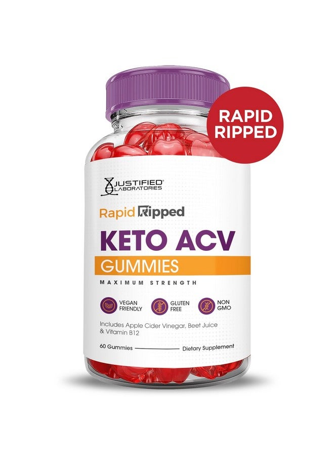 (3 Pack) Rapid Ripped Keto Acv Gummies Advanced Formula 1000Mg Rapidripped Keto Gummies Apple Cider Vinegar Formulated With Pomegranate Beet Juice Powder B12 Vegan Non Gmo 180 Gummys