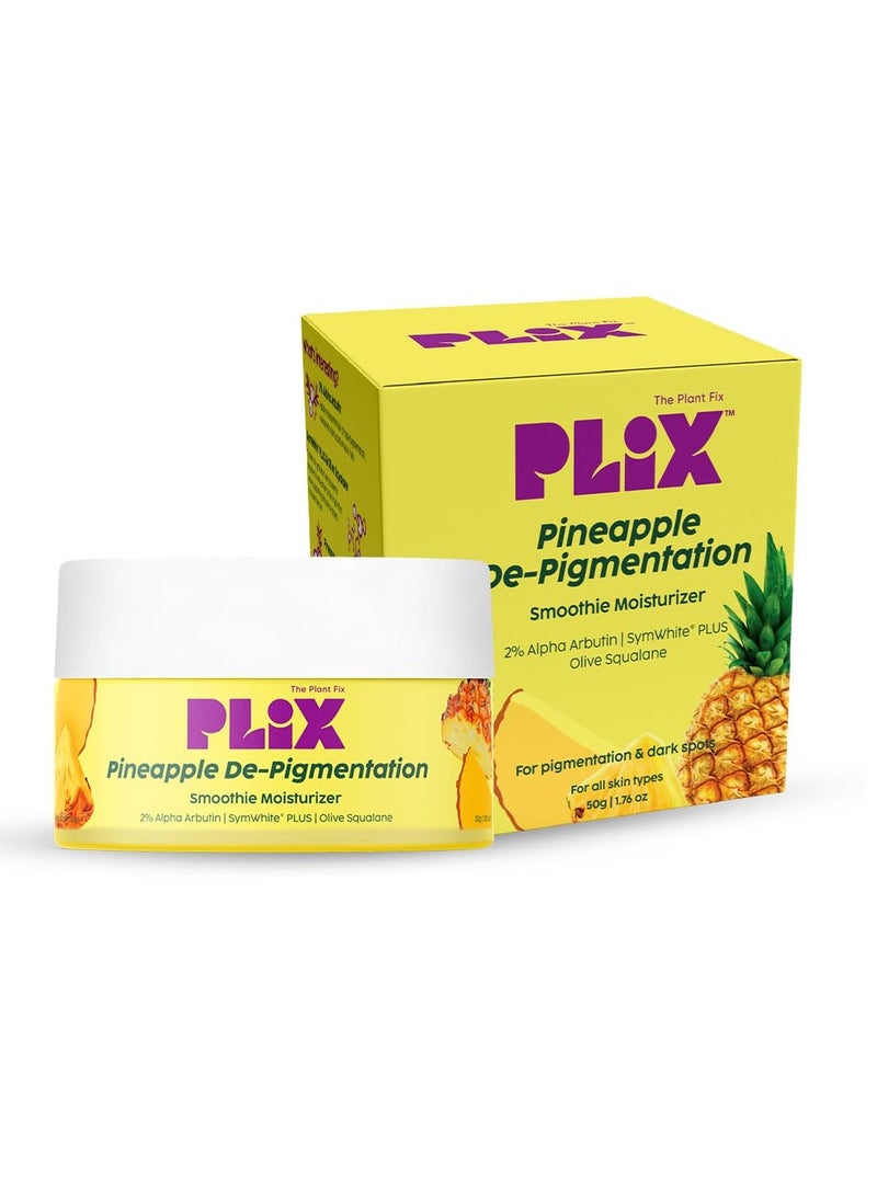 PLIX Skin Depigmentation Pineapple Face Cream For Women & Men | Hyperpigmentation, Tan Removal & dark Spot Corrector | With Alpha Arbutin & SymWhite® PLUS For Radiant & Even Toned Skin | 50 g