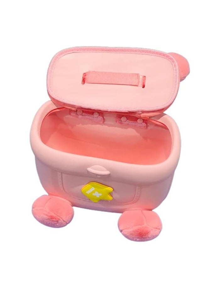 Little Surprise Box Backpack for Kids | Bunny Soft Toy Travel Backpack for Girls | Stylish, Soft and Comfortable Kids Bag for 2-5 years | Backpack With Cute Bunny Soft Toy to Play pink