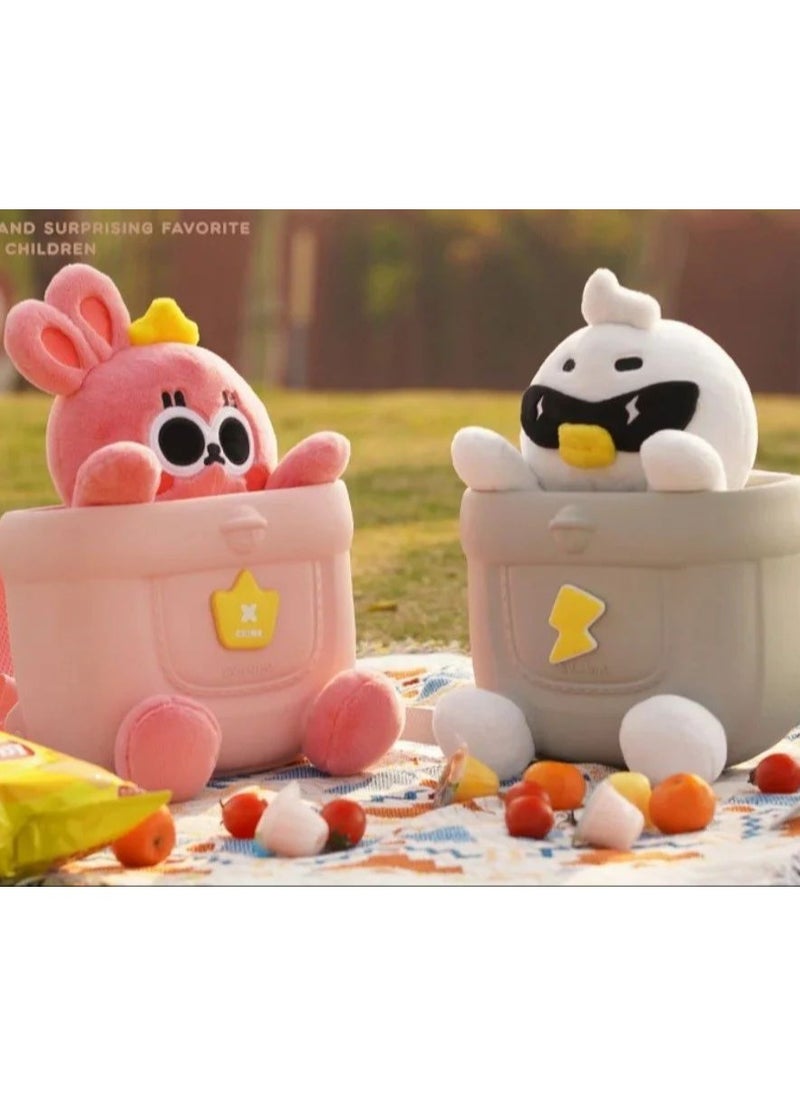 Little Surprise Box Backpack for Kids | Bunny Soft Toy Travel Backpack for Girls | Stylish, Soft and Comfortable Kids Bag for 2-5 years | Backpack With Cute Bunny Soft Toy to Play pink