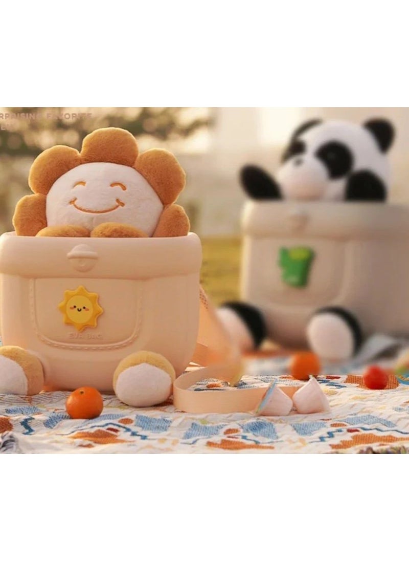 Little Surprise Box Backpack for Kids | Bunny Soft Toy Travel Backpack for Girls | Stylish, Soft and Comfortable Kids Bag Beige