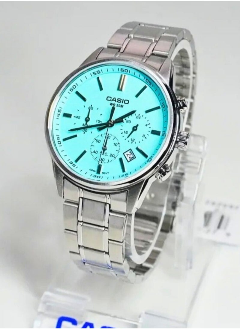 Casio Tiffany Quartz Blue Dial Men's Watch  MTP-E515D-2A2VDF