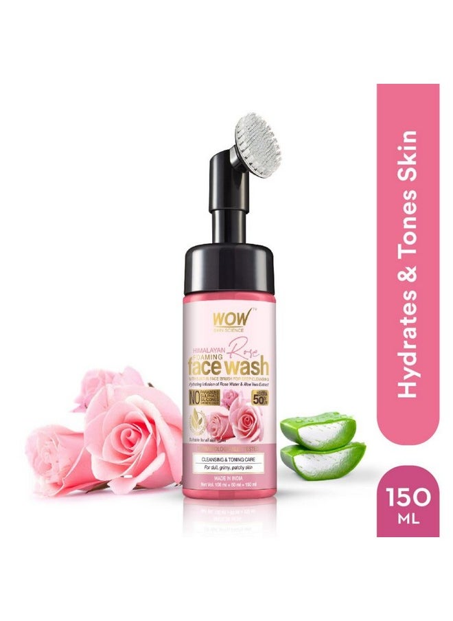 Himalayan Rose Foaming Face Wash With Built-In Face Brush - 150Ml