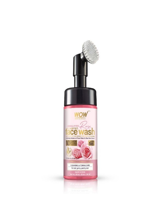 Himalayan Rose Foaming Face Wash With Built-In Face Brush - 150Ml