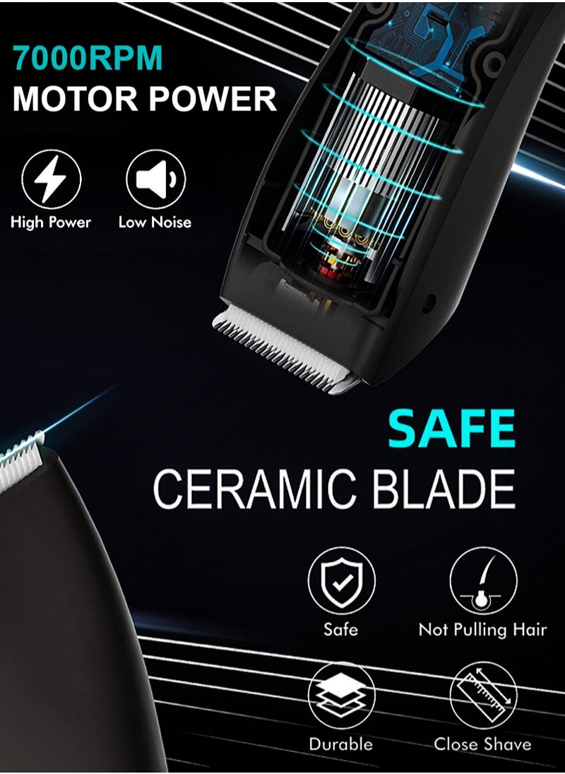 Men’s Electric Groin Hair Trimmer Wireless Waterproof with Electric Dock Charger for Men’s Underarm, Leg, Head, Hand, Body, Groin, and Private Parts Shaver