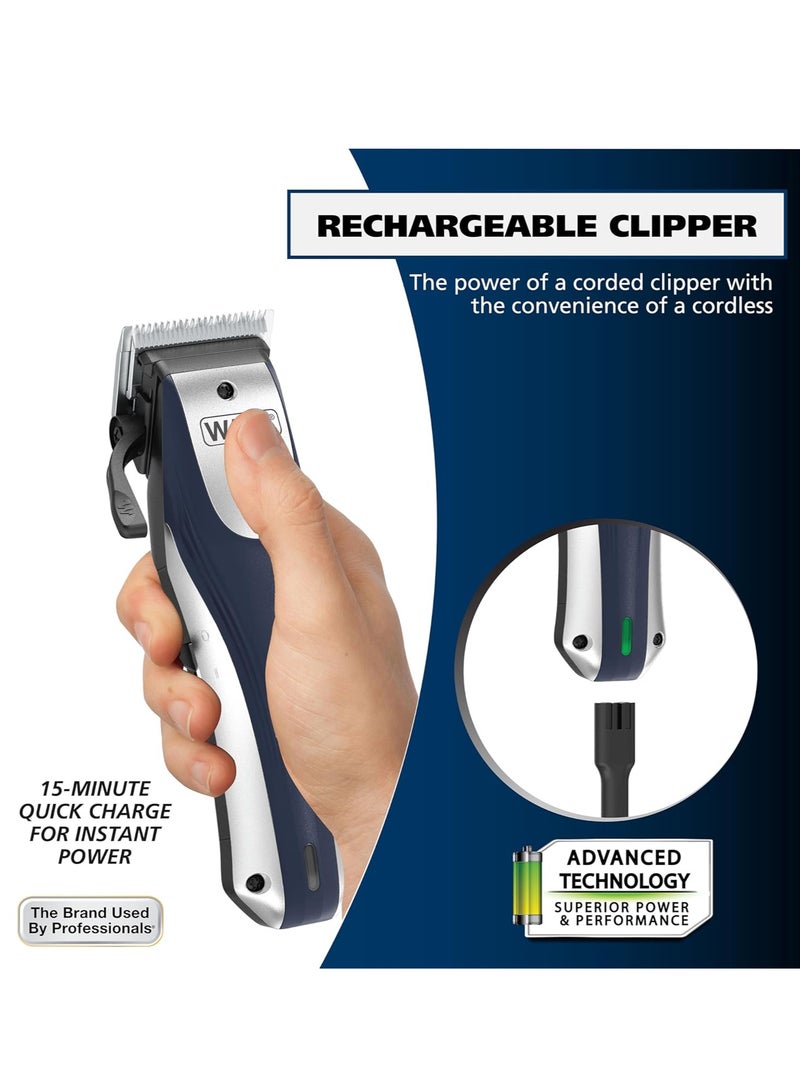 Lithium Ion Pro Rechargeable Cordless Hair Clippers for Men, Woman, & Children with Smart Charge Technology for Convenient at Home Haircutting - Model 79470