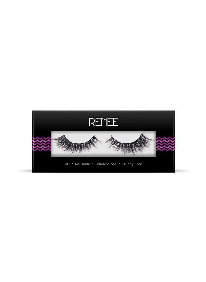 False Eyelashes Long Natural 3D Fake Eyelash | Soft, Comfortable, Non-Irritating, Lightweight & Reusable, Me-Mia- The Fallback 1 Pair