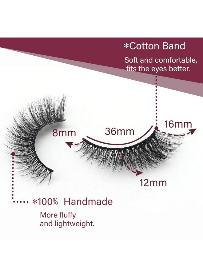 5D Faux Mink Lashes Handmade Luxurious Volume Fluffy Natural False Eyelashes 7 Pairs (028)