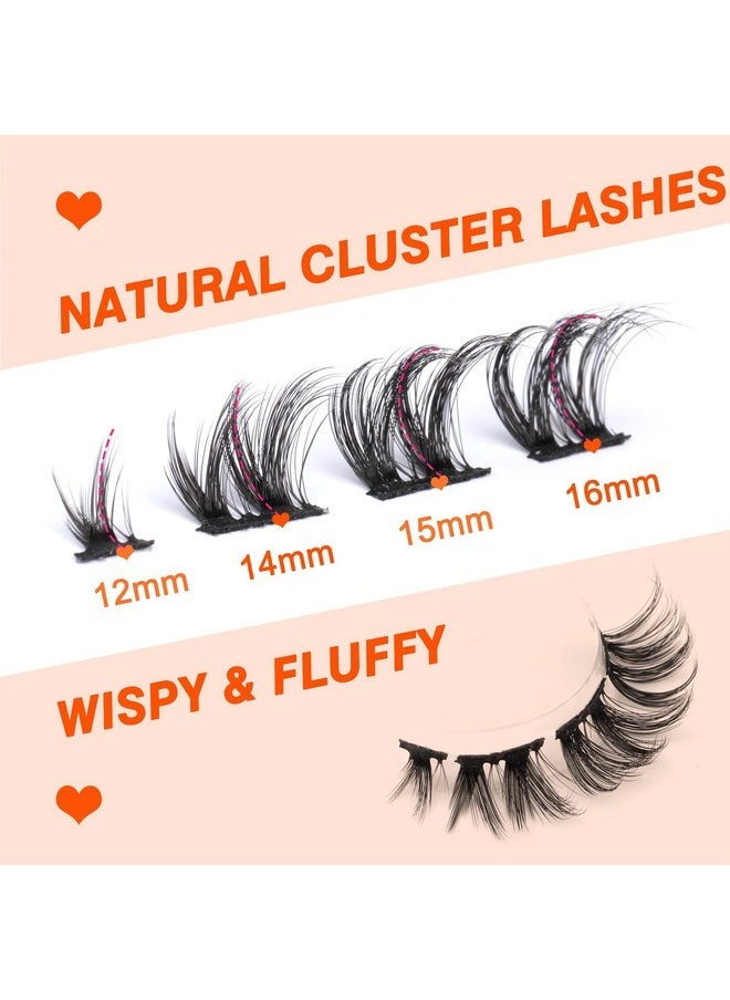 Usters Natural False Eyelashes Mink Individual Lashes Wispy Fluffy Cluster Eyelashes Diy Lash Extensions D Curl Cluster Eyelashes Multipack By Eefofnn