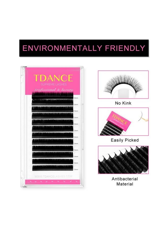 Premium C Curl 16Mm Semi Permanent Individual Eyelash Extensions 0.05Mm Thickness False Mink Silk Volume Lashes Extensions Professional Salon Use(C,0.05,16Mm)